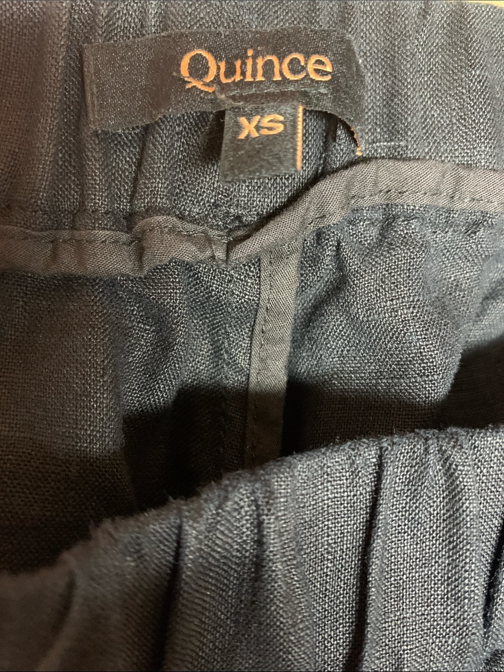 Quince European Linen Black Crop Pants Size XS - Picture 3 of 6